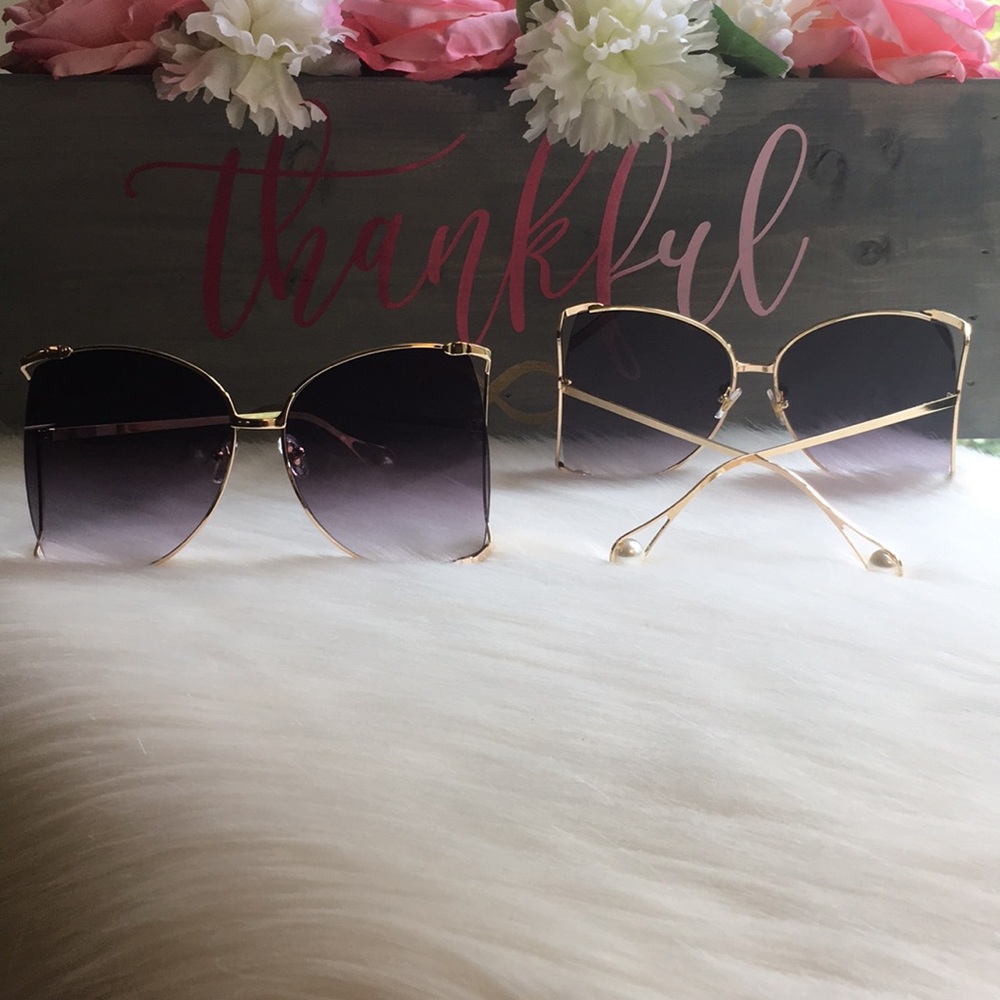 2 for $30 Oversized Butterfly Pearl Sunglasses